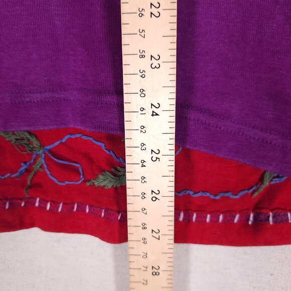 Rising Tide Purple Patchwork Embroidered Zip Up Jacket Hoodie Womens 1X Boho - Picture 10 of 13